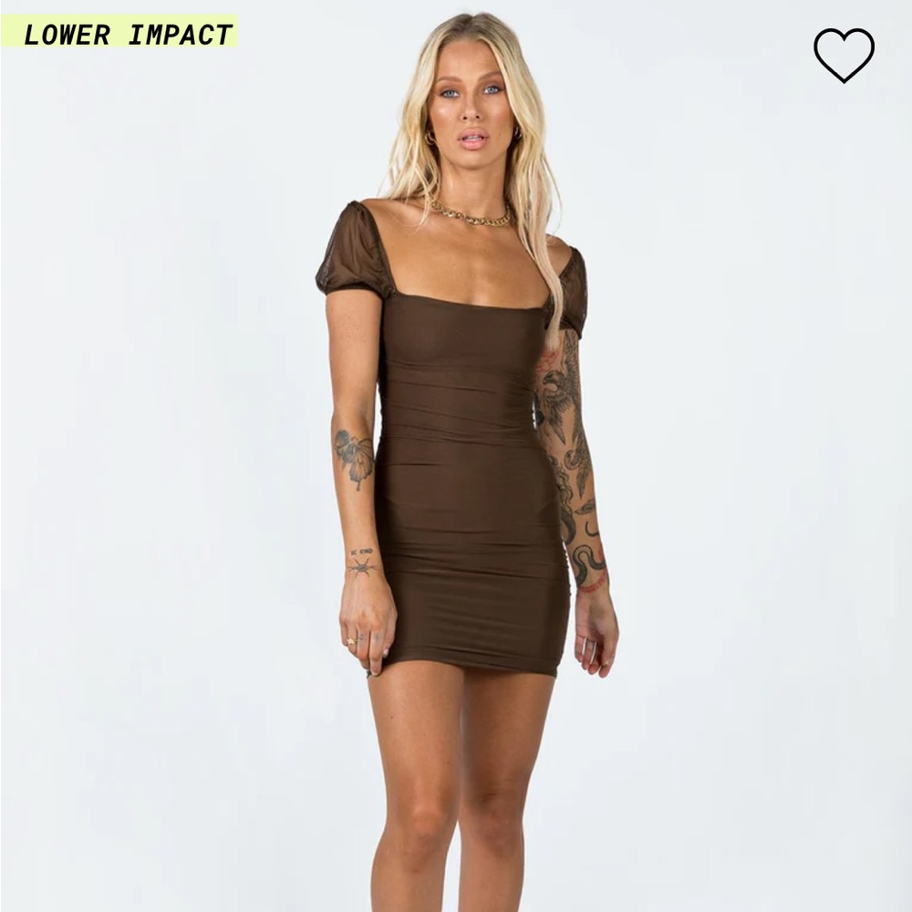 Princess Polly Charvi Mini Dress Brown